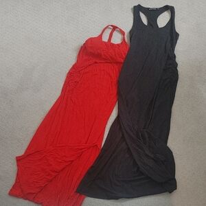 Athleta Red and Black Maxi Dresses